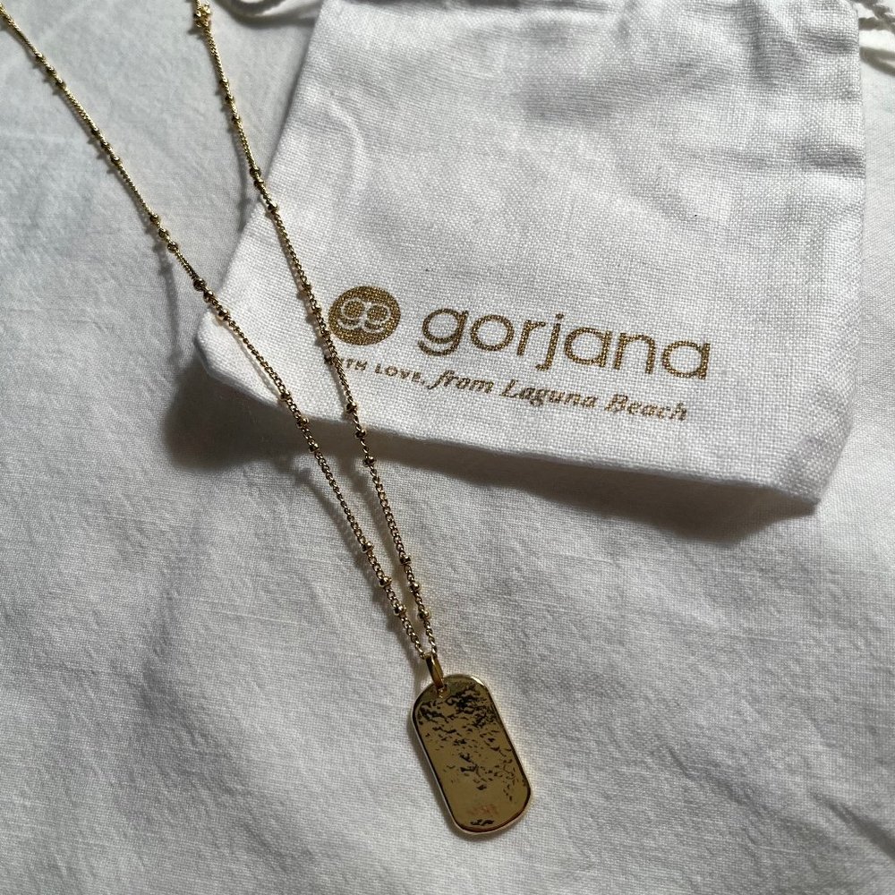 gorjana griffin dog tag necklace